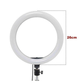 Ring Light 10 polegada/26cm anel lâmpada rgb colorido led anel de luz com tripé suporte arco-íris com clip MarisaStore