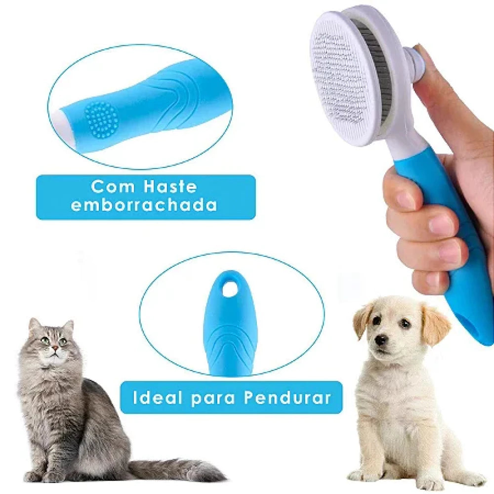 Escova Removedora Tira Pelos Dos Pets Cães E Gatos