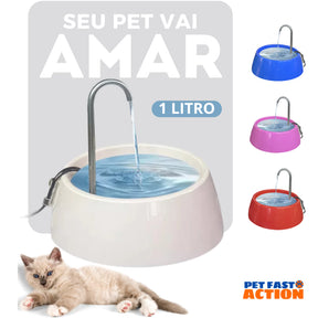 Fonte De Agua Para Gatos - 1 Litro -Bebedouro Para Gato Automático