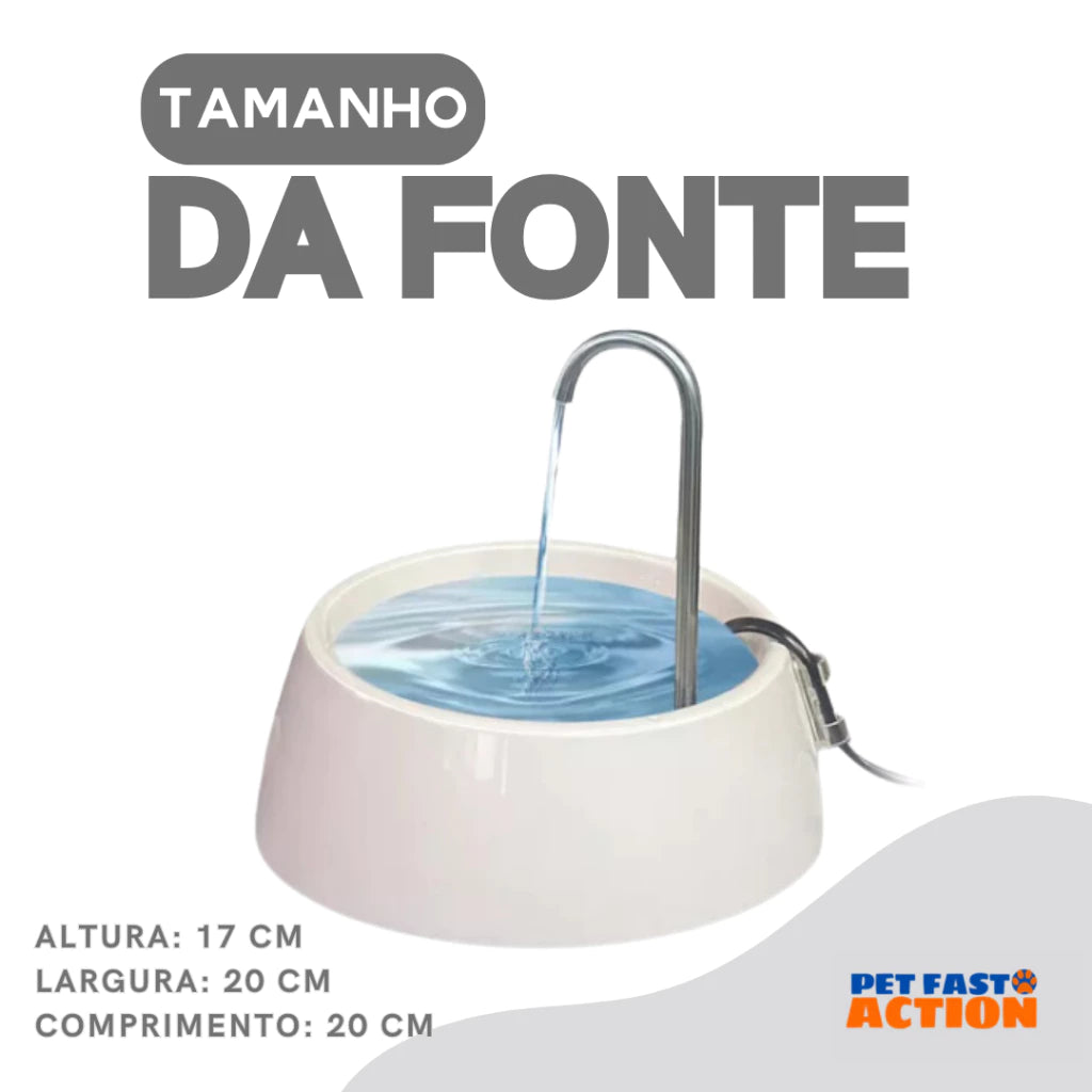 Fonte De Agua Para Gatos - 1 Litro -Bebedouro Para Gato Automático