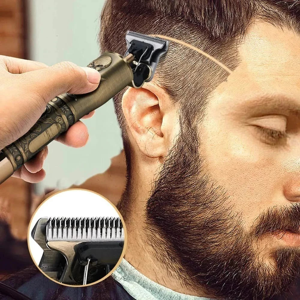 Máquina de Cortar Cabelo - Barbeiro Dragão Profissional Elétrica - Bateria Recarregável