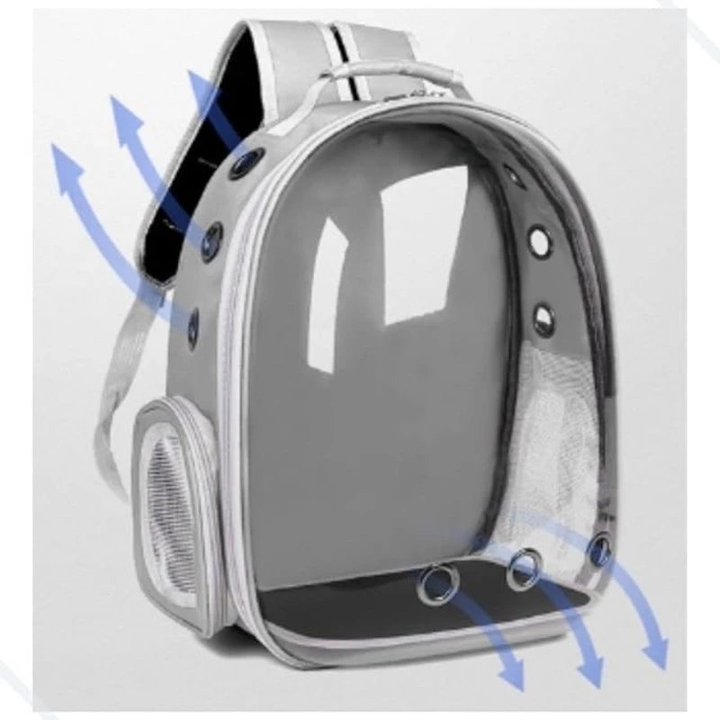 Mochila Pet Visão Panorâmica Astronauta Cachorro Gato Cão